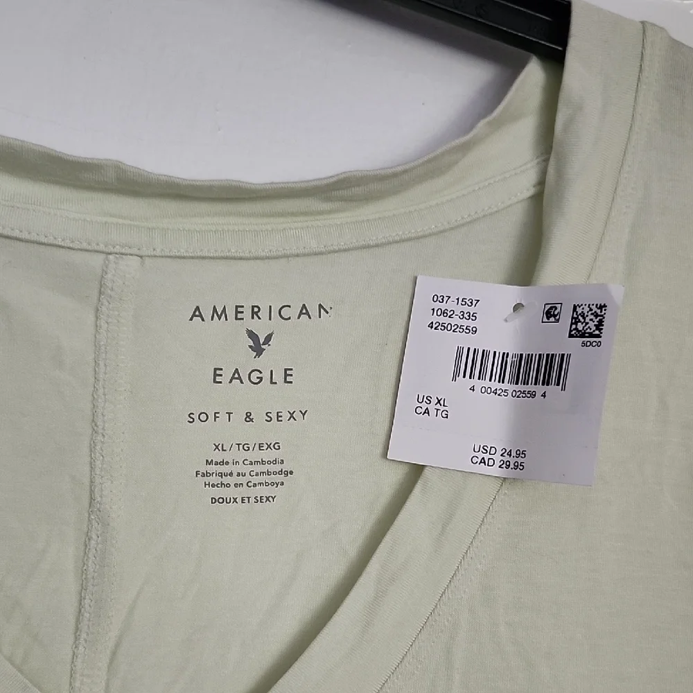 American Eagle Outfitters NWT Soft & Sexy V-Neck Tee- 2 Avail- Orange & Yellow - Picture 6 of 10
